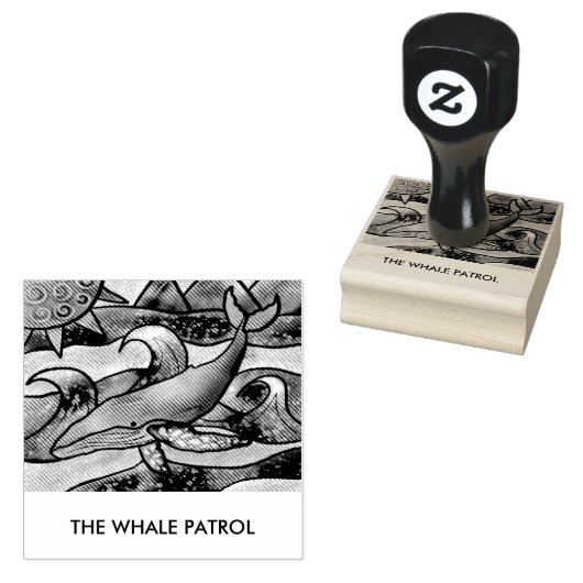 Humpback Whale Gummistempel (Stempel)