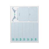 Humpback Whale Heart Weekly Planner Notizblock (Rotiert)