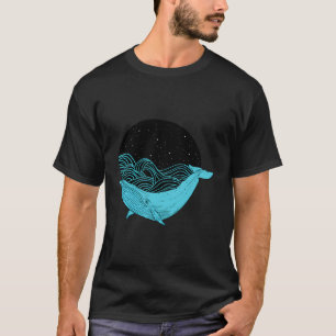 Humpback Whale Hoodie Midnight Space Whale Geschen T-Shirt