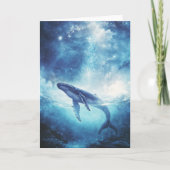 Humpback Whale in Starlit Waters Karte (Vorderseite)