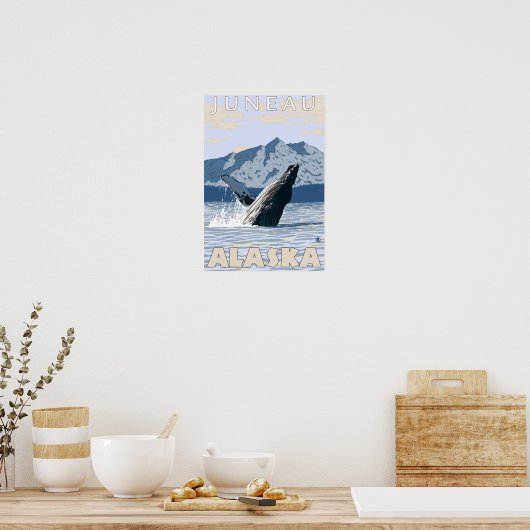 Humpback Whale - Juneau, Alaska Poster (Küche)