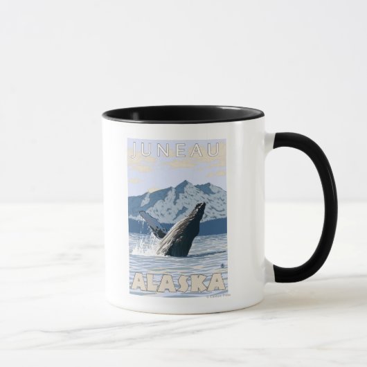 Humpback Whale - Juneau, Alaska Tasse (Rechts)