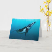 Humpback Whale Karte (Gelbe Blume)