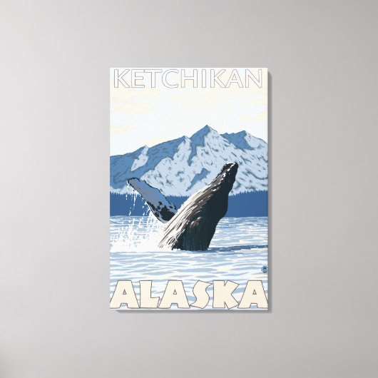 Humpback Whale - Ketchikan, Alaska Leinwanddruck (Vorderseite)