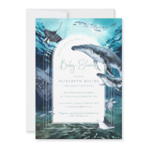 Humpback Whale Ocean Baby Shower Einladung