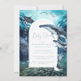 Humpback Whale Ocean Baby Shower Einladung