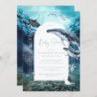 Humpback Whale Ocean Baby Shower Einladung