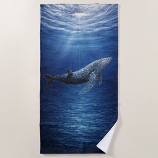 Humpback Whale Ocean Beach Towel Strandtuch