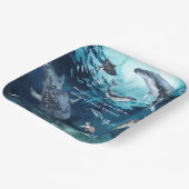 Humpback Whale | Ocean Birthday Party Pappteller (Gewinkelt)
