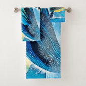 Humpback Whale Ocean Freedom Jump Design Badhandtuch Set (Insitu)