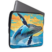 Humpback Whale Ocean Freedom Jump Design Laptopschutzhülle (Vorne Rechts)