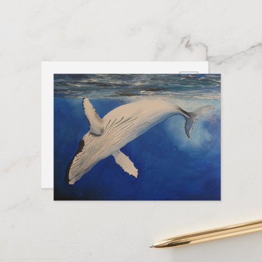Humpback Whale Postkarte (Vorderseite/Rückseite Beispiel)