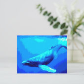 Humpback Whale Postkarte (Stehend Vorderseite)