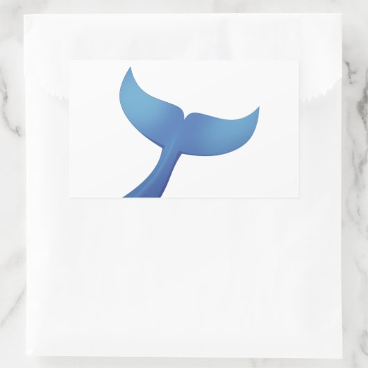 Humpback Whale Schwanz V2 Rechteckiger Aufkleber (Tasche)