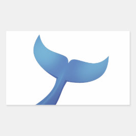 Humpback Whale Schwanz V2 Rechteckiger Aufkleber