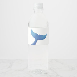 Humpback Whale Schwanz V2 Wasserflaschenetikett