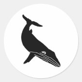 HUMPBACK WHALE SKETCH RUNDER AUFKLEBER (Vorderseite)