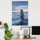 Humpback Whale Spyhops | Hope Bay, Antarktis Poster (Heimbüro)