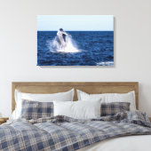 Humpback Whale Stretched Canvas Print Leinwanddruck (Insitu (Schlafzimmer))