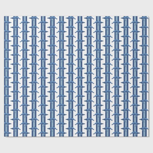 Humpback Whale Stripe Geschenkpapier (Flach)