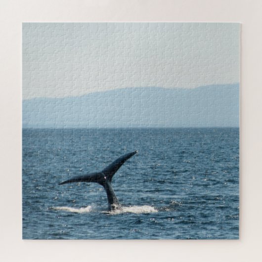 Humpback Whale Tale Landschaftlich Alaska Jigsaw P Puzzle (Horizontal)
