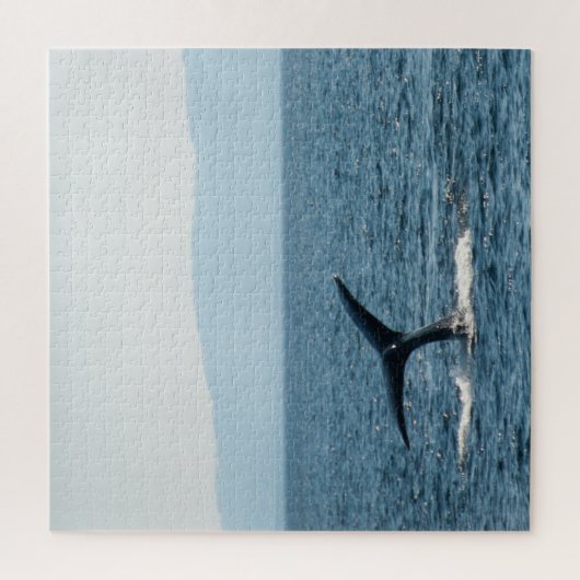 Humpback Whale Tale Landschaftlich Alaska Jigsaw P Puzzle (Vertikal)