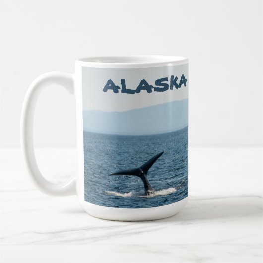 Humpback Whale Tale Landschaftlich Alaska Kaffee T Kaffeetasse (Links)