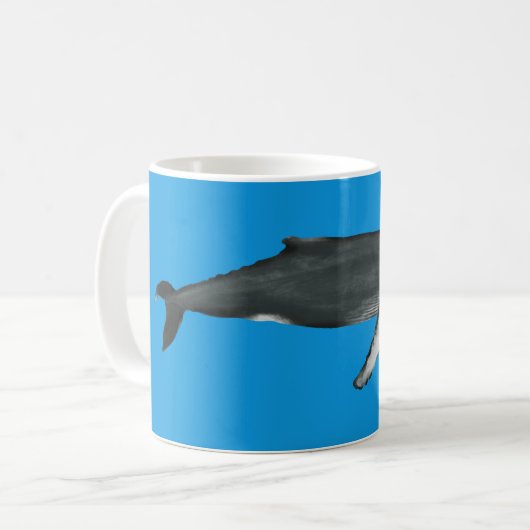 Humpback Whale Tasse Blue (Vorderseite Links)