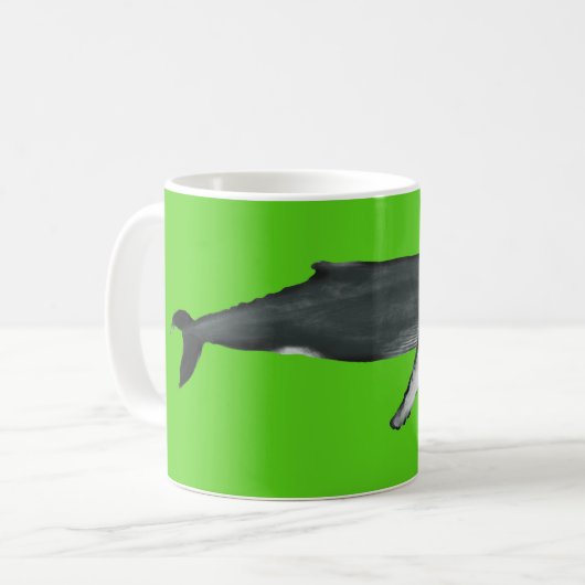 Humpback Whale Tasse Green (Vorderseite Links)