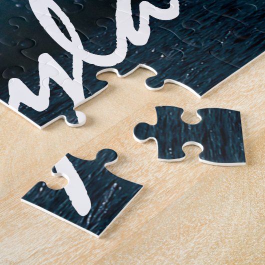 Humpback Whale über Vollmond Puzzle (Seite)