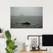 Humpback Whale und Tall Ship Print Poster (Heimbüro)