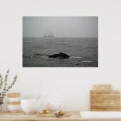 Humpback Whale und Tall Ship Print Poster (Küche)