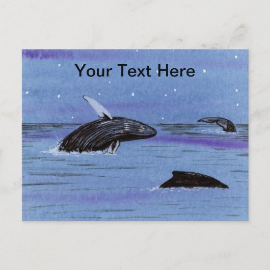Humpback Whales Postkarte (Vorderseite)