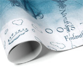 Humpbacks Blue Vintage Karte Geschenkpapier (Rolleneckpunkt)