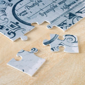 Humpbacks Blue Vintage Karte Puzzle (Seite)