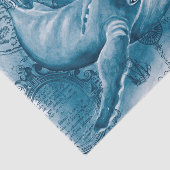 Humpbacks Blue Vintage Karte Seidenpapier (Ausschnitt)