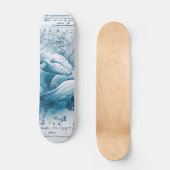 Humpbacks Blue Vintage Karte Skateboard (Vorderseite)