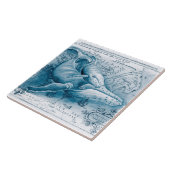 Humpbacks Vintage Karte Fliese (Seite)