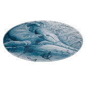 Humpbacks Vintage Karte Schneidebrett (Ecke)