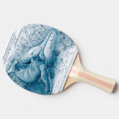 Humpbacks Vintage Karte Tischtennis Schläger (Seitenansicht)