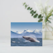 Humpbackwal in Alaska Postkarte (Stehend Vorderseite)