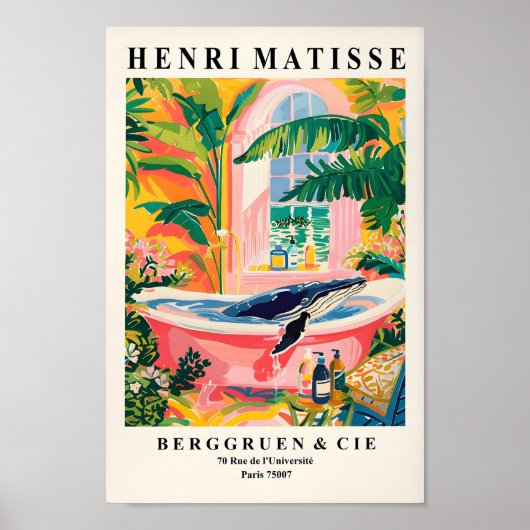 Humpbackwal in Badewanne Poster, Beachy Dopamin Poster (Vorne)