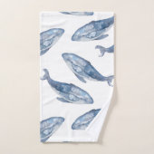 Humpbackwale in Aquarellen Badhandtuch Set (Handtuch)