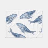 Humpbackwale in Aquarellen Fleecedecke (Vorderseite (Horizontal))