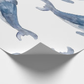 Humpbackwale in Aquarellen Geschenkpapier (Ecke)