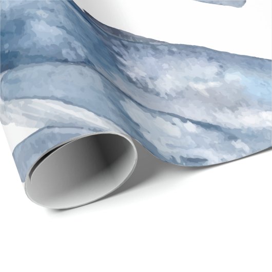 Humpbackwale in Aquarellen Geschenkpapier (Rolleneckpunkt)