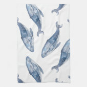 Humpbackwale in Aquarellen Geschirrtuch (Vertikal)