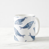 Humpbackwale in Aquarellen Kaffeetasse (VorderseiteRechts)
