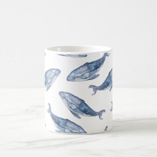 Humpbackwale in Aquarellen Kaffeetasse (Mittel)