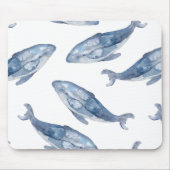 Humpbackwale in Aquarellen Mousepad (Vorne)